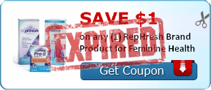 Save $1.00  on any (1) RepHresh Brand Product for Feminine Health