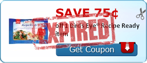 Save 75¢ off 1 Birds Eye® Recipe Ready item