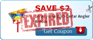 Save $2.00 on any one (1) O-Cedar Angler Broom