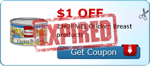 $1.00 off 2 HORMEL Chicken Breast products