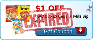 $1.00 off TWO BOXES General Mills Big G cereals