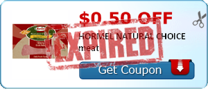 $0.50 off HORMEL NATURAL CHOICE meat