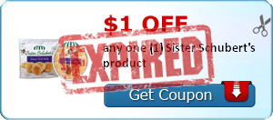 $1.00 off any one (1) Sister Schubert's product