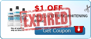 $1.00 off any (1) LISTERINE WHITENING Rinse