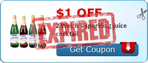 $1.00 off 2 Welch's sparkling juice cocktail