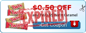 $0.50 off any TWO (2) TWIX Caramel