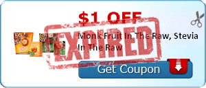 $1.00 off Monk Fruit In The Raw, Stevia In The Raw