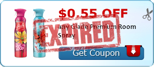 $0.55 off any Glade Premium Room Spray