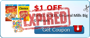 $1.00 off THREE BOXES General Mills Big G cereals