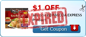 $1.00 off any one (1) PAGODA EXPRESS Product