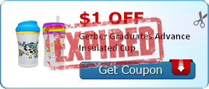 $1.00 off Gerber Graduates Advance Insulated Cup