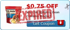 $0.75 off any ONE (1) Jimmy Dean Crumbles Product
