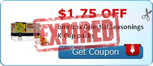 $1.75 off one box Celestial Seasonings K-Cup packs