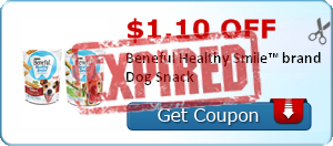 $1.10 off Beneful Healthy Smile™ brand Dog Snack