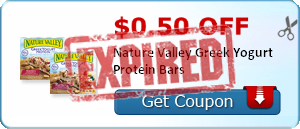 $0.50 off Nature Valley Greek Yogurt Protein Bars