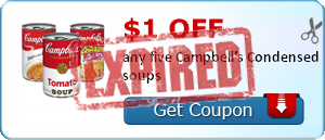 $1.00 off any five Campbell's Condensed soups