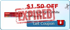 $1.50 off any Colgate Optic White toothpaste
