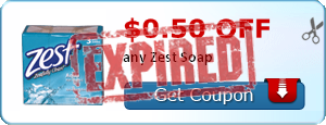 $0.50 off any Zest Soap