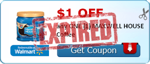 $1.00 off any ONE (1) MAXWELL HOUSE Coffee