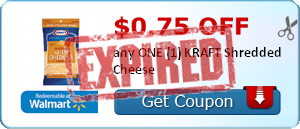 $0.75 off any ONE (1) KRAFT Shredded Cheese