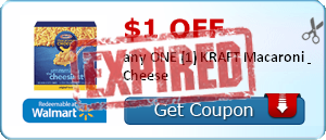 $1.00 off any ONE (1) KRAFT Macaroni & Cheese