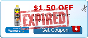 $1.50 off One WD-40 Specialist Degreaser
