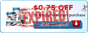 $0.75 off $5 Weight Watchers purchase