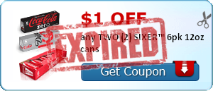 $1.00 off any TWO (2) SIXER™ 6pk 12oz cans