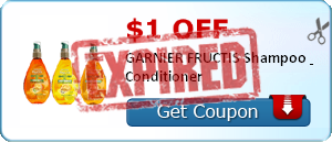 $1.00 off GARNIER FRUCTIS Shampoo & Conditioner