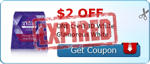 $2.00 off ONE Crest 3D White Glamorous White