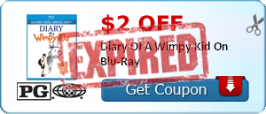 $2.00 off Diary Of A Wimpy Kid On Blu-Ray