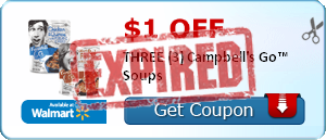 $1.00 off THREE (3) Campbell's Go™ Soups