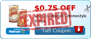 $0.75 off any (2) Campbell's Homestyle Soups