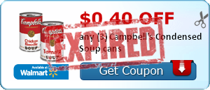 $0.40 off any (3) Campbell's Condensed Soup cans
