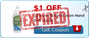 $1.00 off (1) Seventh Generation Hand Dish Liquid