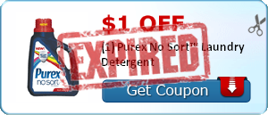 $1.00 off (1) Purex No Sort™ Laundry Detergent