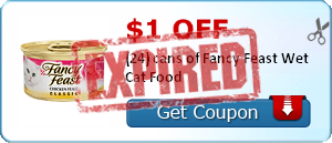 $1.00 off (24) cans of Fancy Feast Wet Cat Food