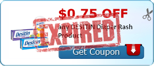 $0.75 off any DESITIN Diaper Rash Product