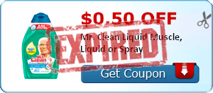 $0.50 off Mr. Clean Liquid Muscle, Liquid or Spray
