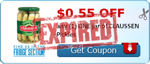 $0.55 off any (1) ONE jar of CLAUSSEN Pickles