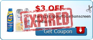 $3.00 off two (2) Coppertone Sunscreen Products