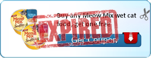 Buy any Meow Mix wet cat food, get one free