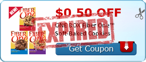 $0.50 off ONE BOX Fiber One™ Soft-Baked Cookies
