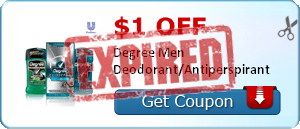 $1.00 off Degree Men Deodorant/Antiperspirant