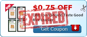 $0.75 off ONE Food Should Taste Good Rice Cracker