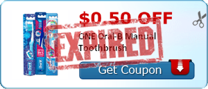 $0.50 off ONE Oral-B Manual Toothbrush
