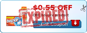 $0.55 off ONE Bounce product