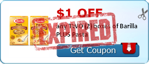 $1.00 off any TWO (2) boxes of Barilla PLUS Pasta