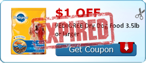 $1.00 off PEDIGREE Dry Dog Food 3.5lb or larger