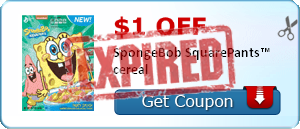 $1.00 off SpongeBob SquarePants™ cereal